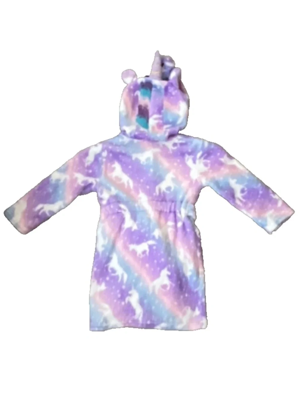 Doctor Unicorn Toddler Girl Soft Plush Bathrobe Size 3T-4T